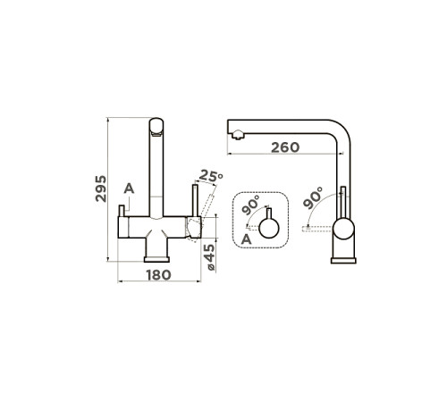 Смеситель для кухни Omoikiri Takamatsu-BN под фильтр нержавеющая сталь 4994085