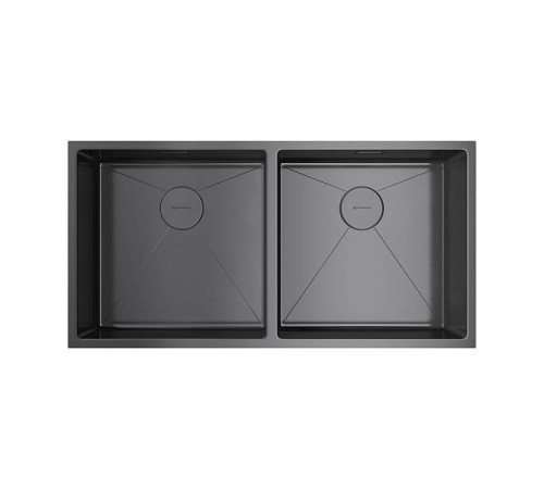 Кухонная мойка Omoikiri Taki 86-2-U/IF Side-GM 86.5x44 см вороненая сталь 4993793