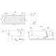 Ванна встраиваемая прямоугольная Villeroy & Boch Oberon 170x75x45 см Quaryl с ножками белый UBQ170OBE2V-01