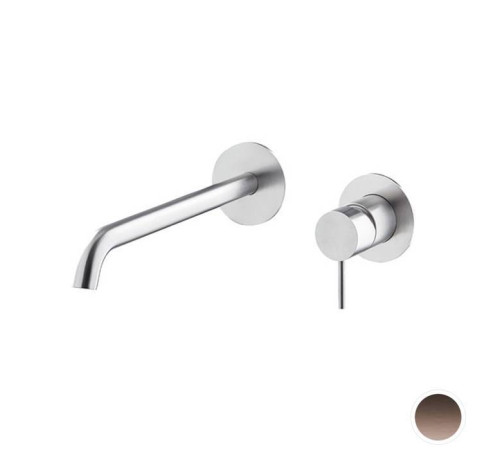 Смеситель для раковины Newform X-STEEL 316 встраиваемый излив 239 мм PVD Brushed copper bronze 69630EX.59.067