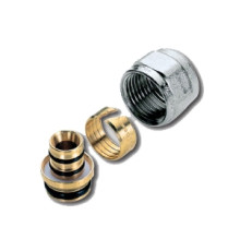 Переходник Tiemme 16x2.0 мм - 24х19 (Ø18) хромированный 1440017