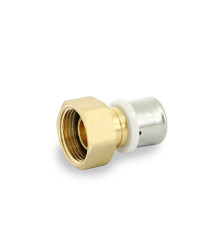 Муфта пресс-В Henco 26 мм x 1 с накидной гайкой и плоской прокладкой 506736