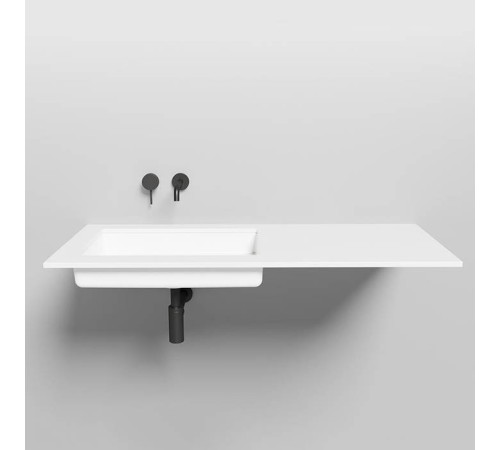 Раковина врезная снизу Salini Marea 60х40х12.8 см с переливом S-Stone белый матовый 1802214M