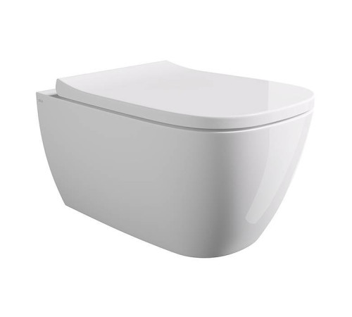 Унитаз подвесной Alice Wunder 53х31 см безободковый с сиденьем микролифт 45000101SET