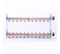 Коллекторная группа из нержавеющей стали Uni-Fitt 315S с регулировочными и термостатическими вентилями 1 x 3/4 EK 11 выходов 451I4311