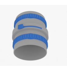 Муфта соединительная Flexag FLSD75-G с ирисовым дросселем DN75 серая FLSD75-G
