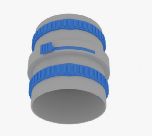 Муфта соединительная Flexag FLSD75-G с ирисовым дросселем DN75 серая FLSD75-G