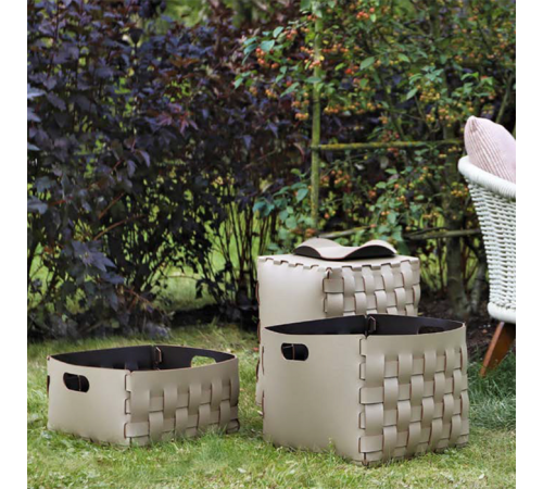 Корзинка ADJ Dubai 35x35x20 см панна котта/белый 2045.16/10