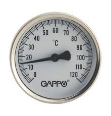 Термометр биметаллический аксиальный Gappo Ø64 мм 1/2 0-120 °C G1474