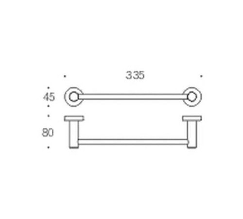 Полотенцедержатель Colombo Design Plus 33.5 см PVD нержавеющая сталь W4909.HPS1