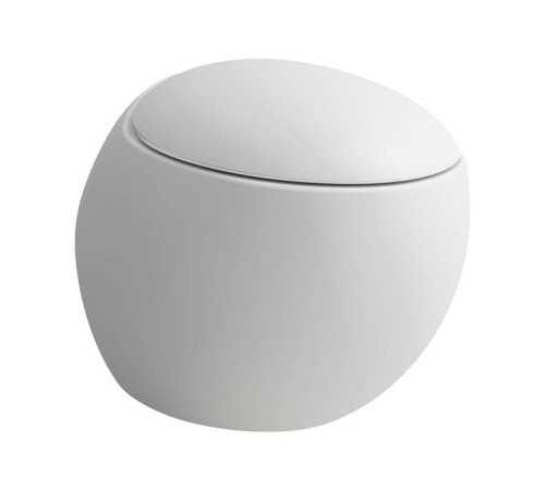 Унитаз подвесной Laufen Alessi One 58х39 см безободковый белый матовый 8.2097.1.757.000.1