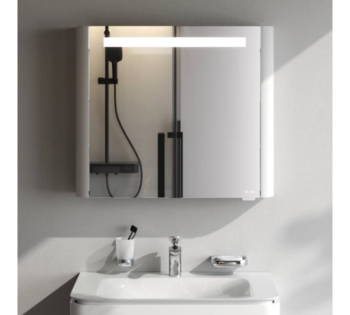 Зеркальный шкаф с подсветкой AM.PM Inspire V2.0 80 см правый белый глянец M30MCR0801WG