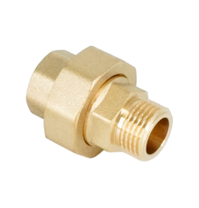 Сгон-американка прямой ELSEN Metalit НВ 1/2 латунь с плоским уплотнением EBF.26.12