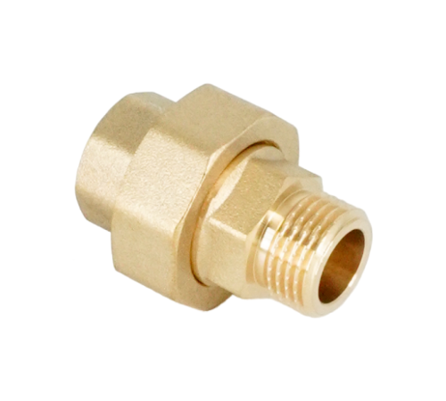 Сгон-американка прямой ELSEN Metalit НВ 1/2 латунь с плоским уплотнением EBF.26.12