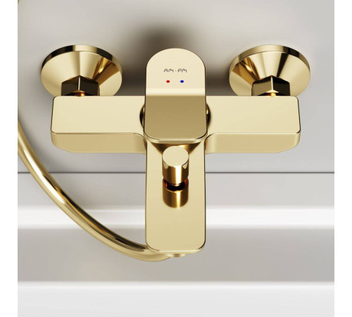 Смеситель для ванны и душа AM.PM X-Joy золото F85A10099