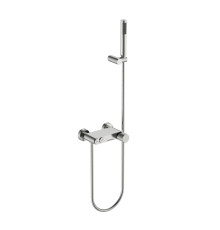 Смеситель для ванны Boheme Stick Spirale с душевым комплектом nickel brush 123-NB.4