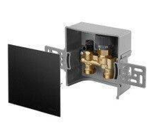 Набор терморегулятора Oventrop Unibox E RTL 20-40 °C черное стекло 1022761