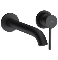 Смеситель для раковины Kludi Bozz 230 мм настенный внешняя часть черный матовый 382453976