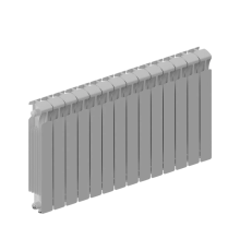 Радиатор биметаллический RIFAR MONOLIT VENTIL 500 14 секций нижнее подключение MN-500-14-VR RAL 9016