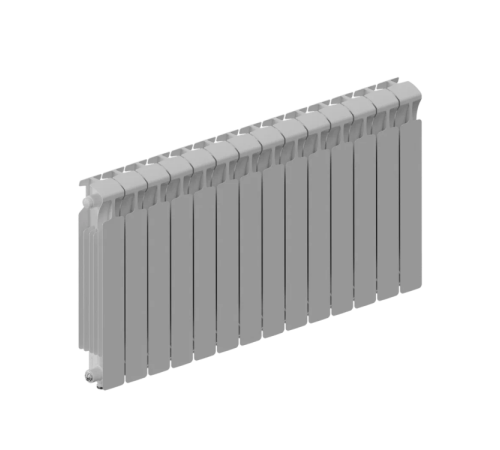 Радиатор биметаллический RIFAR MONOLIT VENTIL 500 14 секций нижнее подключение MN-500-14-VR RAL 9016