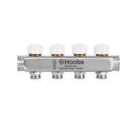 Коллектор Hoobs из нержавеющей стали с термостатическими клапанами 1 x 3/4 4 выхода HB-INCTO-711504
