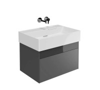 Тумба подвесная Kerama Marazzi Logica 67x46x40.3 см 2 ящика стальной серый LOG.70.2\ST