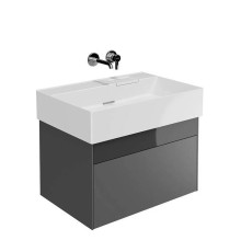 Тумба подвесная Kerama Marazzi Logica 67x46x40.3 см 2 ящика стальной серый LOG.70.2\ST