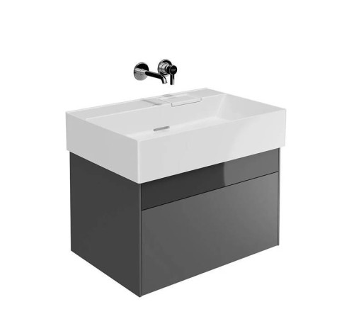 Тумба подвесная Kerama Marazzi Logica 67x46x40.3 см 2 ящика стальной серый LOG.70.2\ST