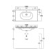 Раковина на столешницу Simas WAVE 100x50x14.5 см 1 отверстие белая матовая WA100 bi matt