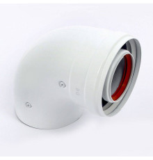 Отвод коаксиальный Baxi 90° 60/100 мм промежуточный без муфты 71410151