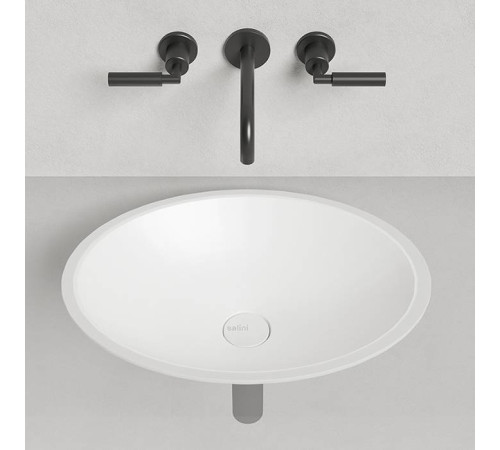 Раковина встраиваемая под столешницу Salini Marea 55х40х13.5 см S-Stone белый матовый 1802211M