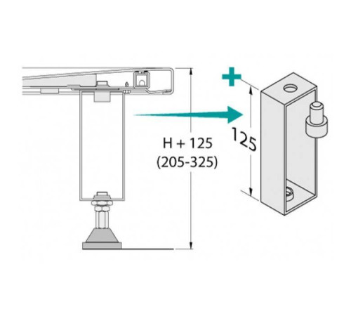Комплект удлинителей Bette 125 мм для рамы поддона B50-0005
