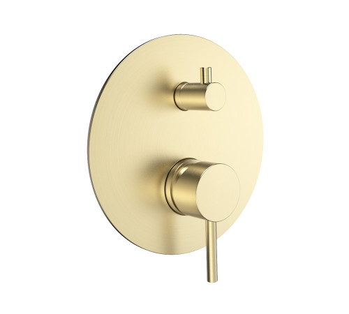 Смеситель встраиваемый AQUAMERIT на 2 потребителя с внутренней частью золото AQM8803BG