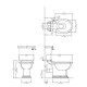 Унитаз-моноблок Devon&Devon Westminster 64х36.5 см фурнитура хром IBWCWES / IBCBWES / IBLEVADX/CR / IBBATT-CM/WEST