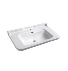 Раковина керамическая Kerasan Waldorf 100х55 см 1 отверстие белый/бронза 4142K1bi/cr / 811393br