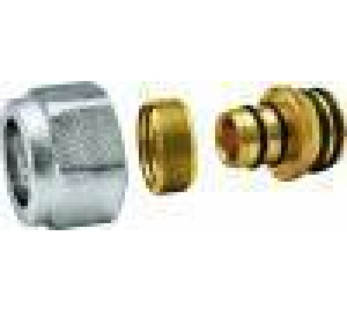 Соединитель обжимной Euros для металлопластиковых труб 16x2.0-1/2 EU.ST3273035 16x2x12