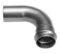 Пресс-угольник 90° Kromwell из нержавеющей стали раструб-труба 42х42 мм KW.SP950004242