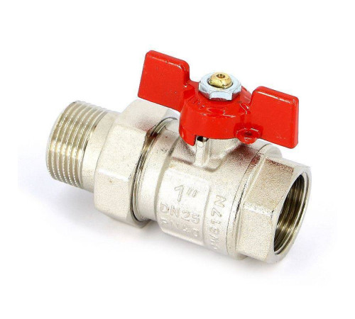 Кран шаровой Uni-Fitt 1 НВ полнопроходной бабочка с разъемным соединением 113T4000