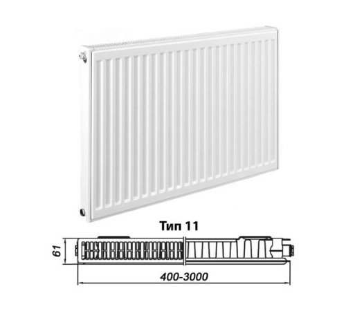 Радиатор стальной панельный Kermi Profil-K тип 11 500x700 мм боковое подключение FK0110500701N2