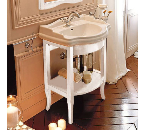 Комплект мебели для ванной Kerasan Retro 69 см напольный открытый белый матовый 104601/735030/731330