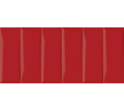 Плитка настенная Cersanit Evolution рельеф кирпичи красный 20х44 см EVG413