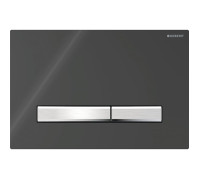 Клавиша смыва Geberit Sigma50 для двойного смыва квадратная хром/черный 115.788.DW.2