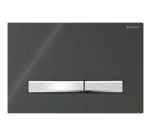 Клавиша смыва Geberit Sigma50 для двойного смыва квадратная хром/черный 115.788.DW.2