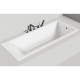 Ванна встраиваемая Salini Cascata KIT 170.6х75.1х60 см с сифоном и ножками S-Sense белый глянцевый 104813G