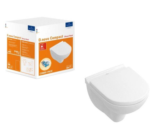 Унитаз подвесной Villeroy & Boch O.Novo 360x490 мм альпийский белый 5688HR01