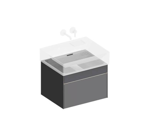 Тумба подвесная Kerama Marazzi Logica 56.4x46x40.3 см 2 ящика стальной серый LOG.60.2\ST