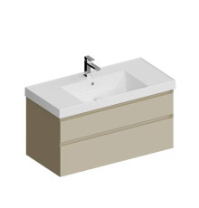 Тумба подвесная Kerama Marazzi Cubo 100 см с ящиками лимо матовая CUB.100.2\LIM