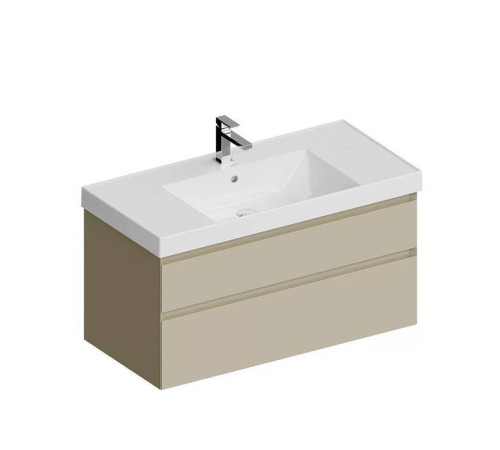 Тумба подвесная Kerama Marazzi Cubo 100 см с ящиками лимо матовая CUB.100.2\LIM