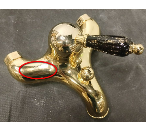 Смеситель для ванны с душевым набором Fiore Imperial Gold/Black 89GO5104