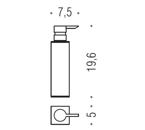 Дозатор для мыла настольный Colombo Design MiniQ 150 мл золото матовое B9344.OM